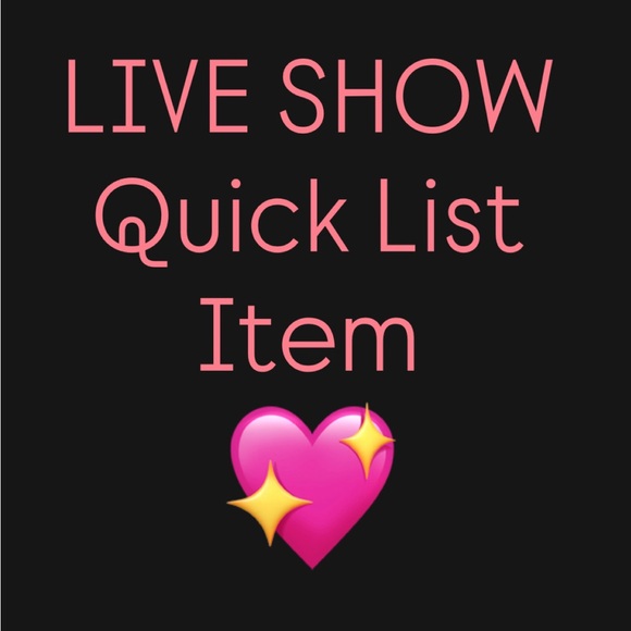 Other - Live Show Quick List Item